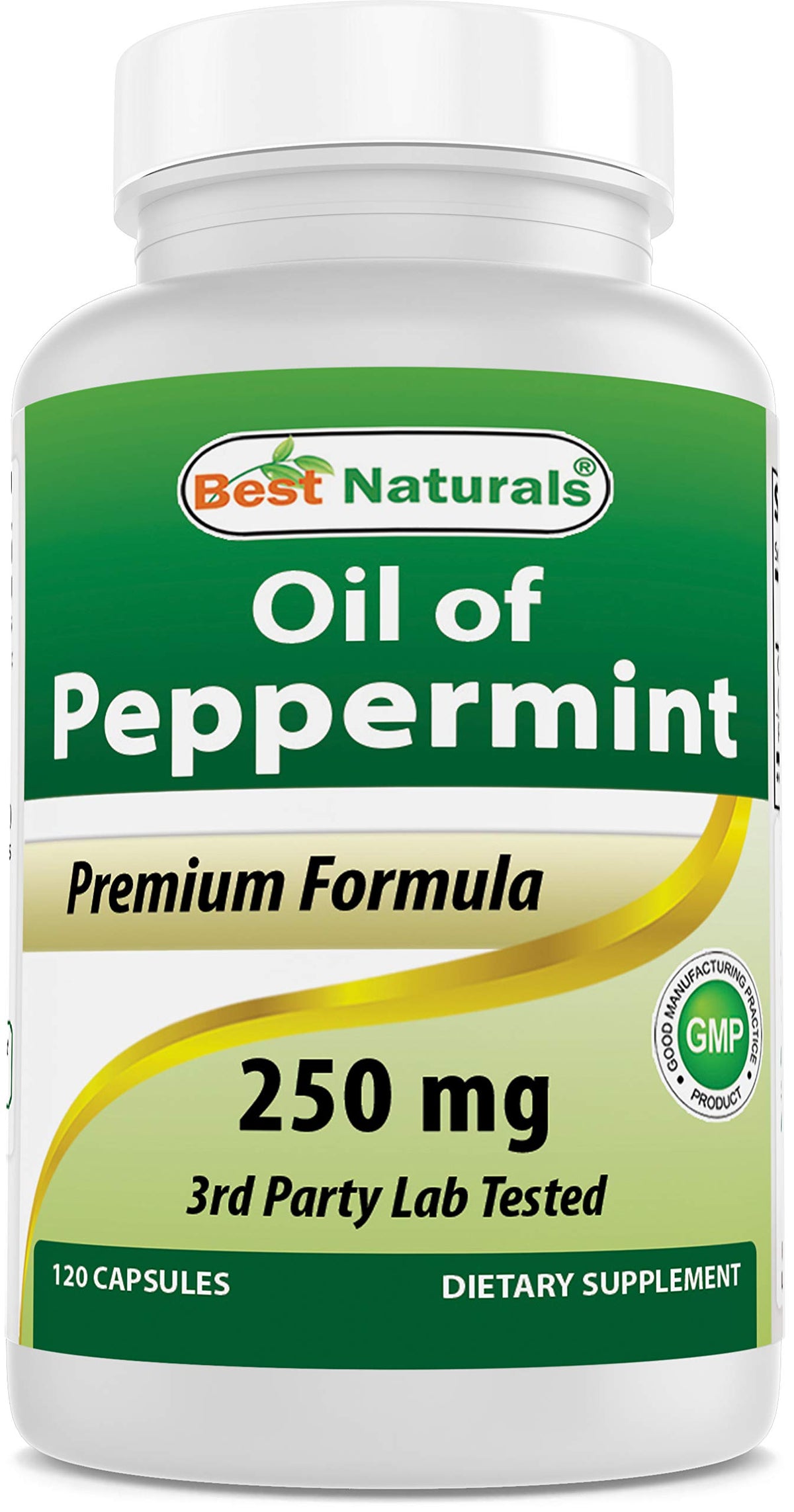 Best Naturals huile de menthe poivrée – capsules faciles à avaler pour le soutien digestif.