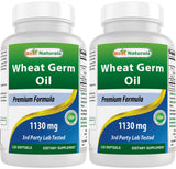 Best Naturals huile germe de blé - bouteille avec 120 capsules, peut soutenir une peau saine.