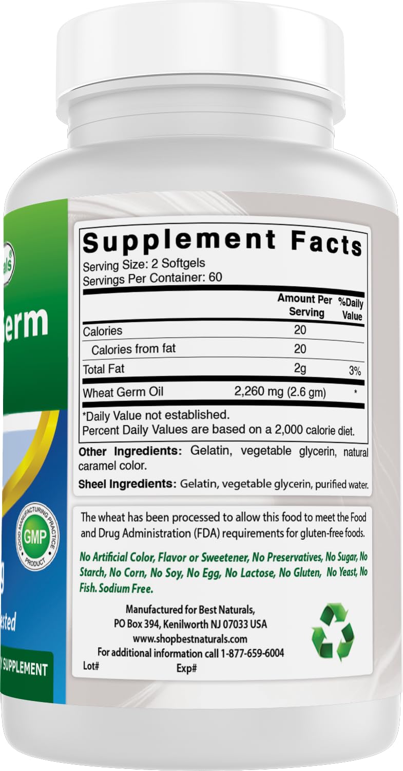 Best Naturals huile germe de blé - capsule et icône immunité, soutien possible système immunitaire.