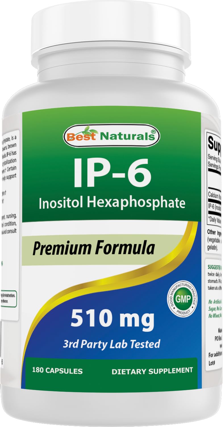 Best Naturals IP-6 510 mg – bouteille, pureté certifiée et dosage pratique