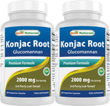 Best Naturals Konjac Glucomannan – lot 2-pack, routine quotidienne.