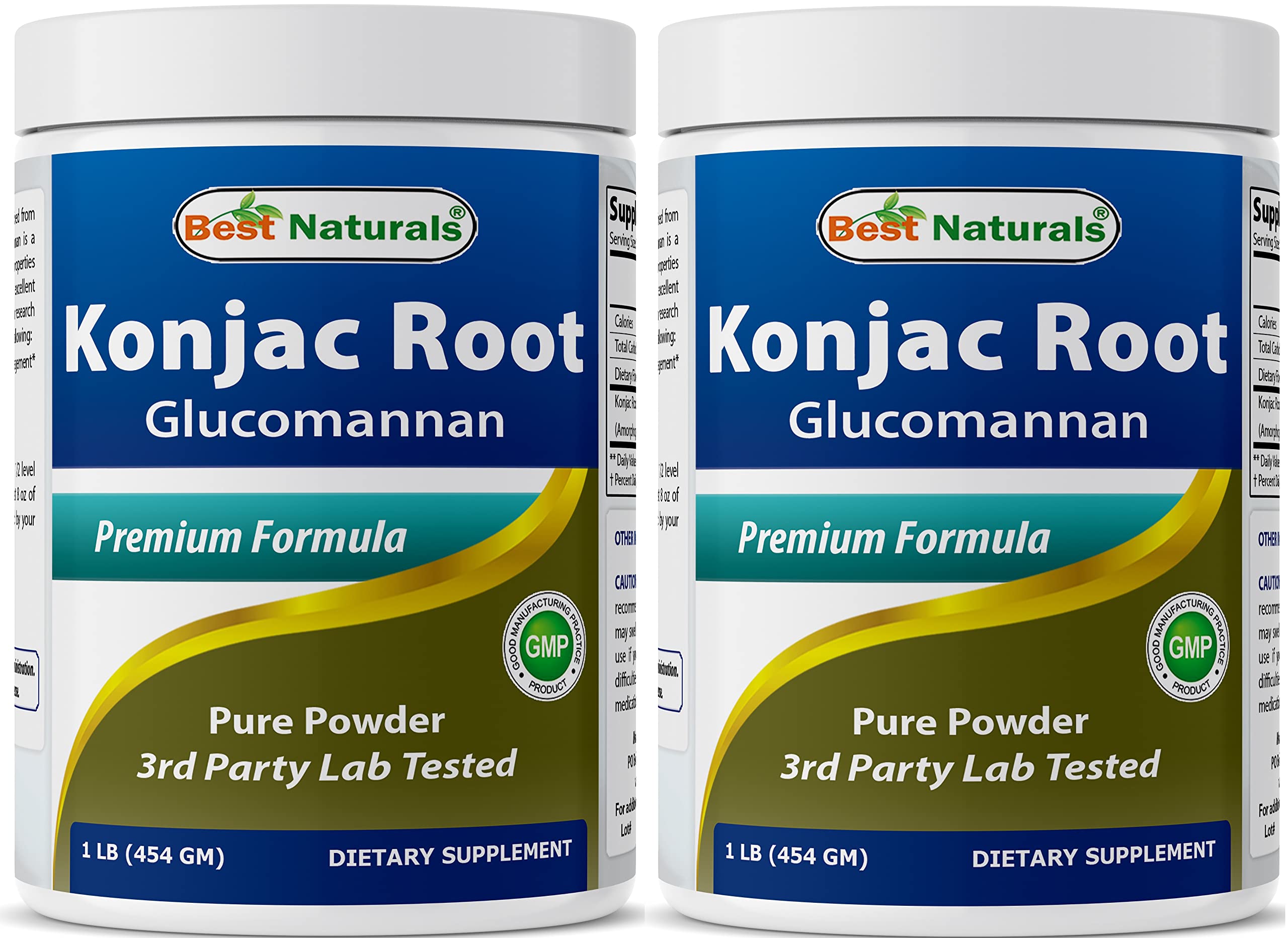 Best Naturals Konjac glucomannane — étiquette du produit pour traçabilité et transparence
