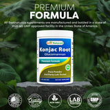 Best Naturals Konjac glucomannane — test labo démontrant qualité et pureté