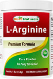 Best Naturals L-Arginine Poudre dans la bouteille, prête à l'emploi.