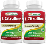Best Naturals L-Citrulline, bouteille frontale prête pour l'entraînement.