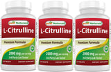 Best Naturals L-Citrulline, bouteille de comprimés prête à l'entraînement.