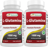 Best Naturals L-Glutamine 1000 mg – flacon, comprimés faciles à prendre au quotidien
