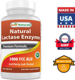 Best Naturals Lactase 3000, usage rapide et pratique lors des repas.
