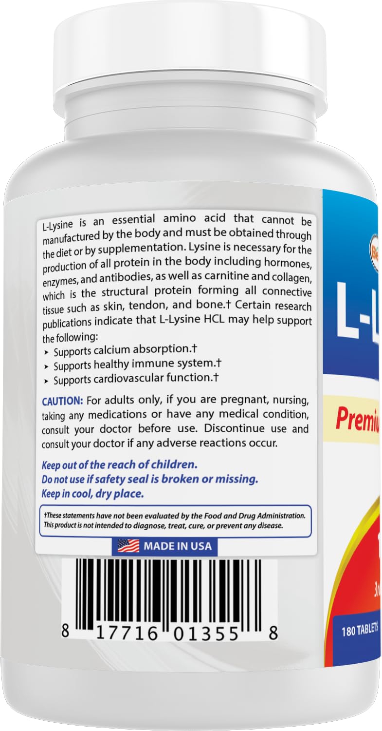 Best Naturals L-Lysine, sécurité et qualité de fabrication.