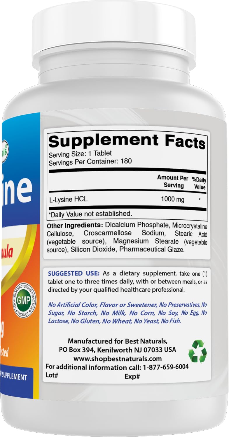 Best Naturals L-Lysine – image d'usine de production.