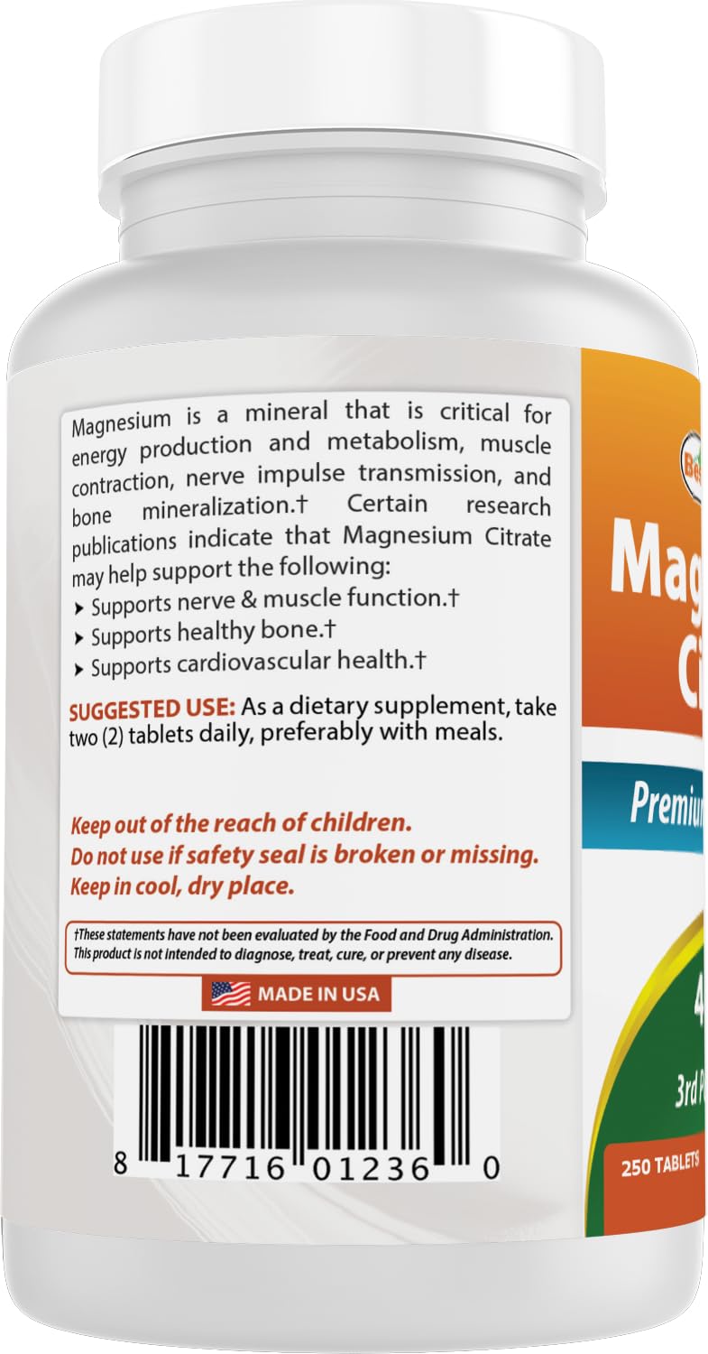 Best Naturals Magnésium Citrate – emballage pratique et recyclable au quotidien.