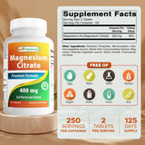 Best Naturals Magnésium Citrate – tablettes faciles à avaler pour une routine simple.