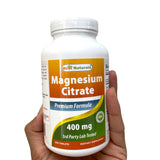 Best Naturals Magnésium Citrate – fabriqué aux États‑Unis dans une installation certifiée.