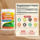 Best Naturals Magnésium Glycinate en poudre, doseur pour un dosage précis.