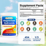 Best Naturals Magnésium Hydroxyde Poudre – dose quotidienne facile pour soutenir la relaxation potentielle.