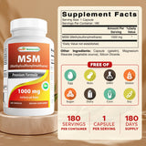 Capsules Best Naturals MSM 180, format pratique