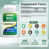 Best Naturals NAC gélules: format pratique et concentration élevée.