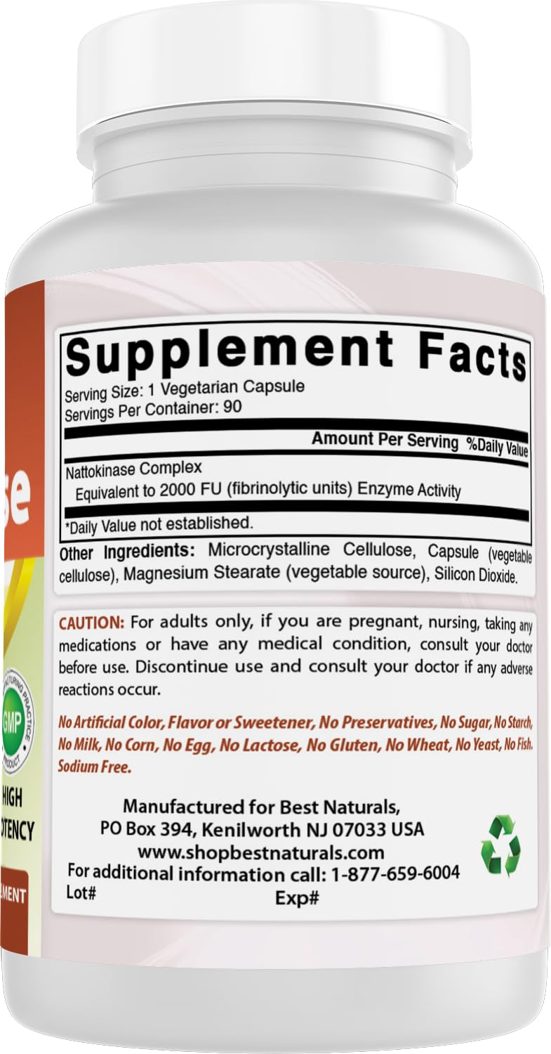 Best Naturals Nattokinase — emballage pratique pour la routine.