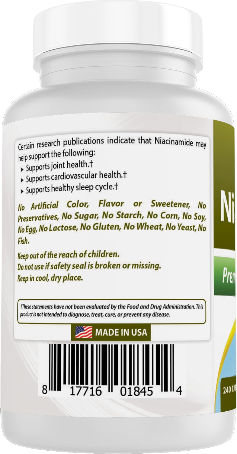Best Naturals Niacinamide 500 mg – utilisation quotidienne simple et sans ingrédients indésirables.