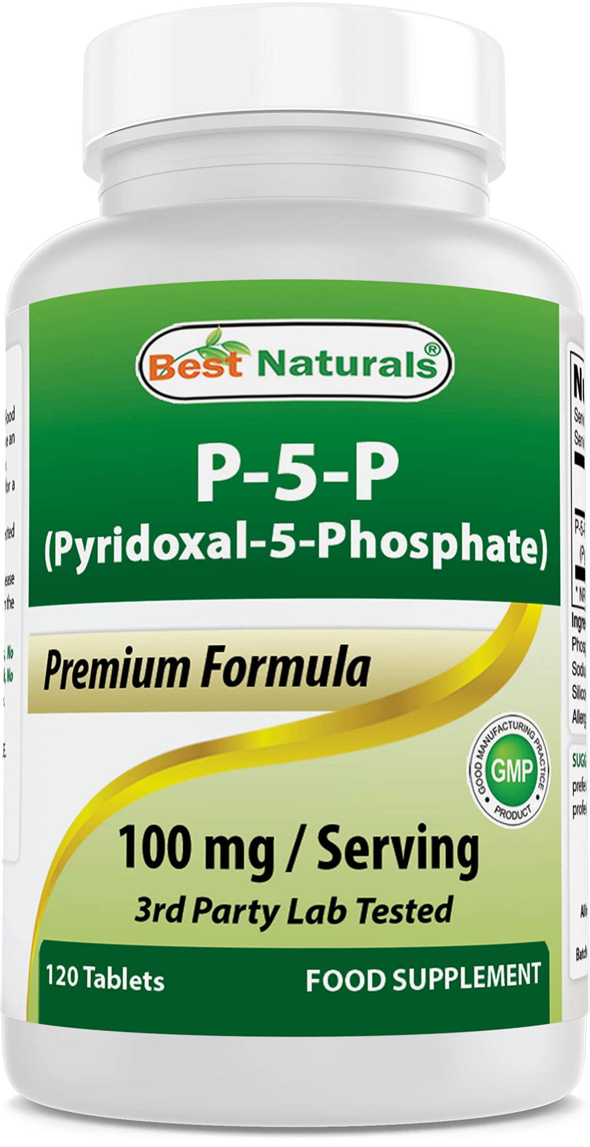 Best Naturals P5P tablettes dans la boîte, pratique pour la routine quotidienne