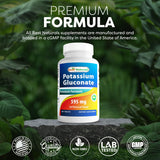 Emballage Best Naturals Potassium Gluconate 595 mg en pack de 3.