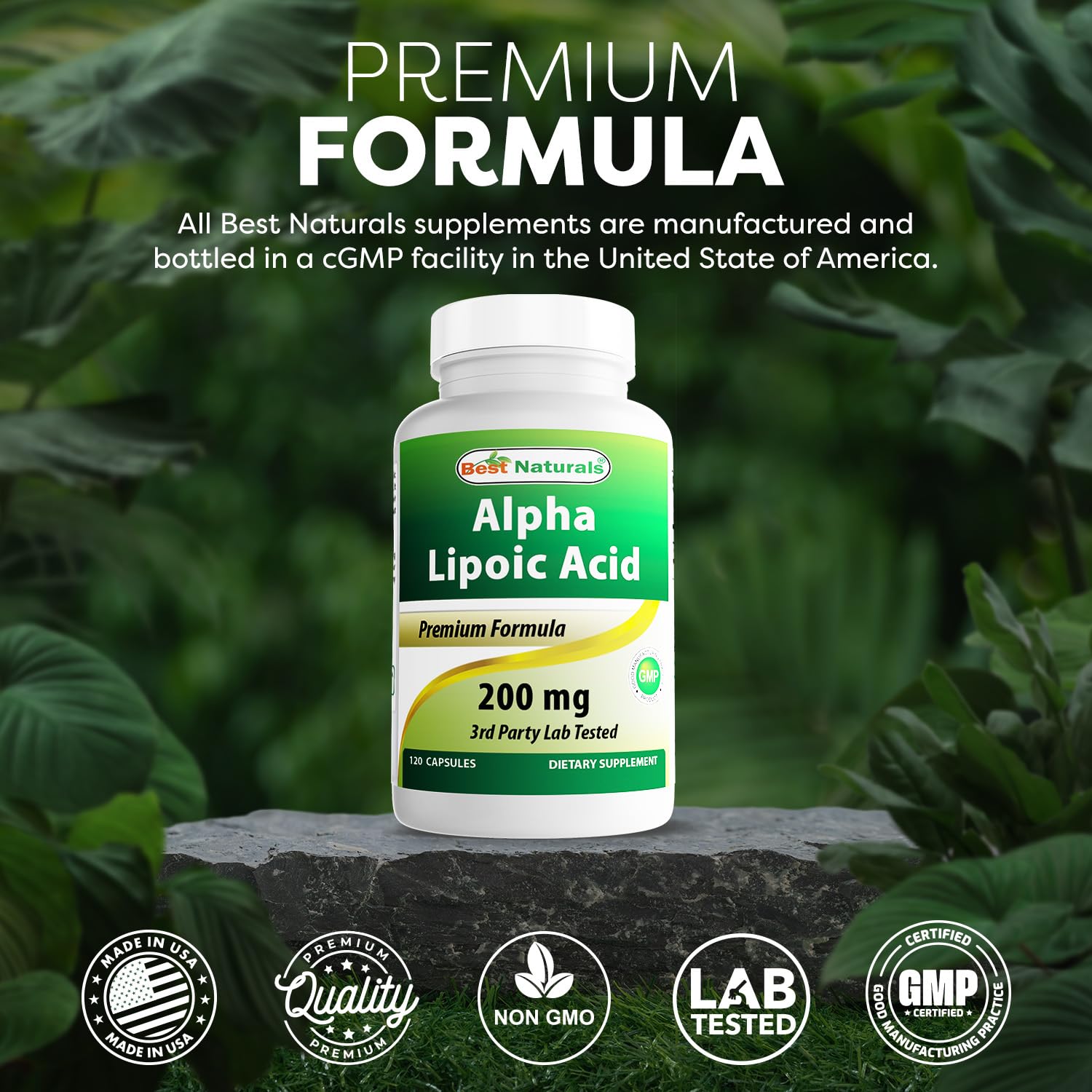 Best Naturals Acide Alpha-Lipoïque, gélules faciles à intégrer à votre routine quotidienne.