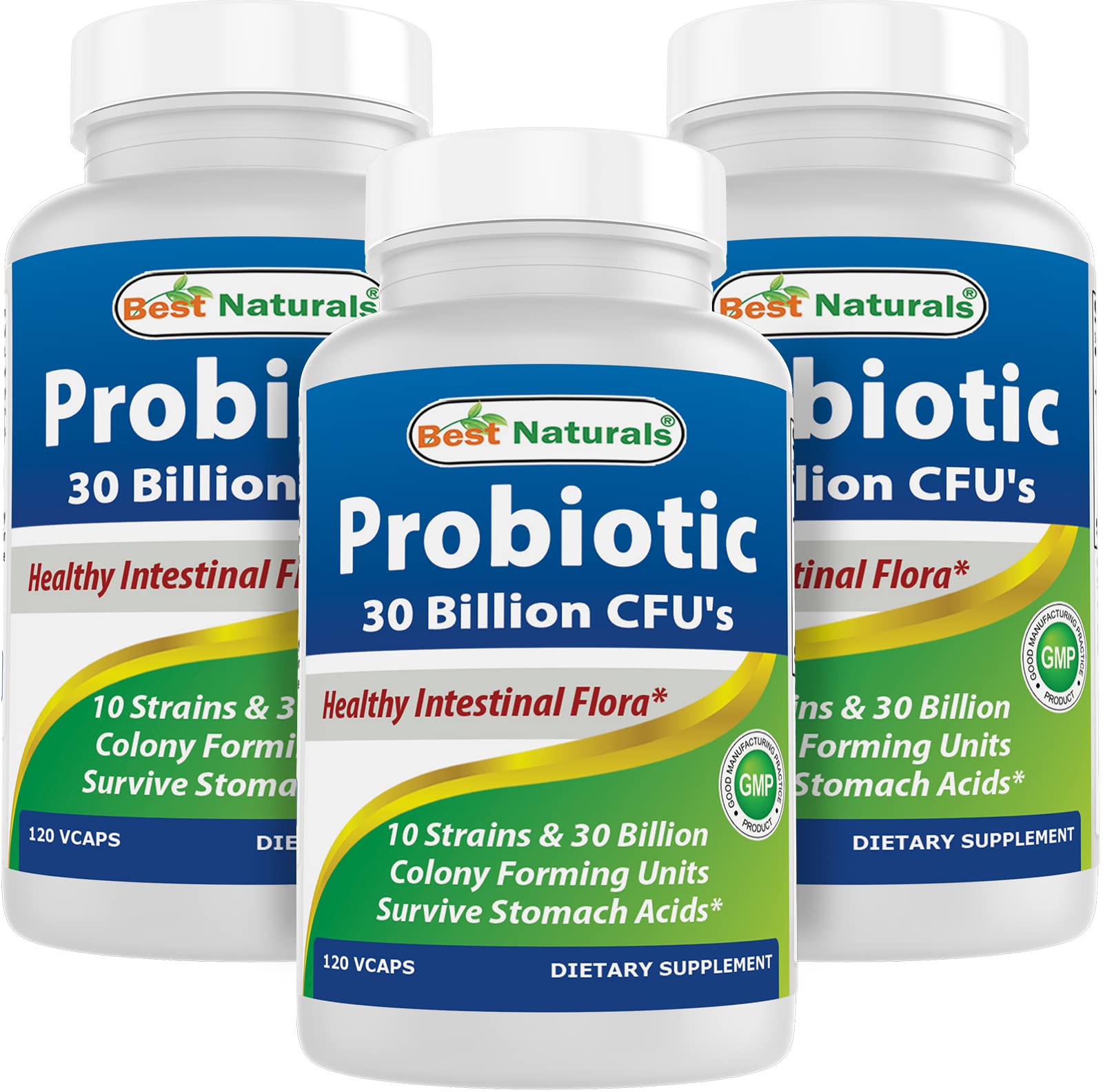 Best Naturals Probiotique 10 Souches – bouteille, soutien digestif quotidien