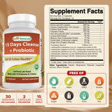 Best Naturals: capsules probiotiques pour équilibre intestinal pendant le programme.