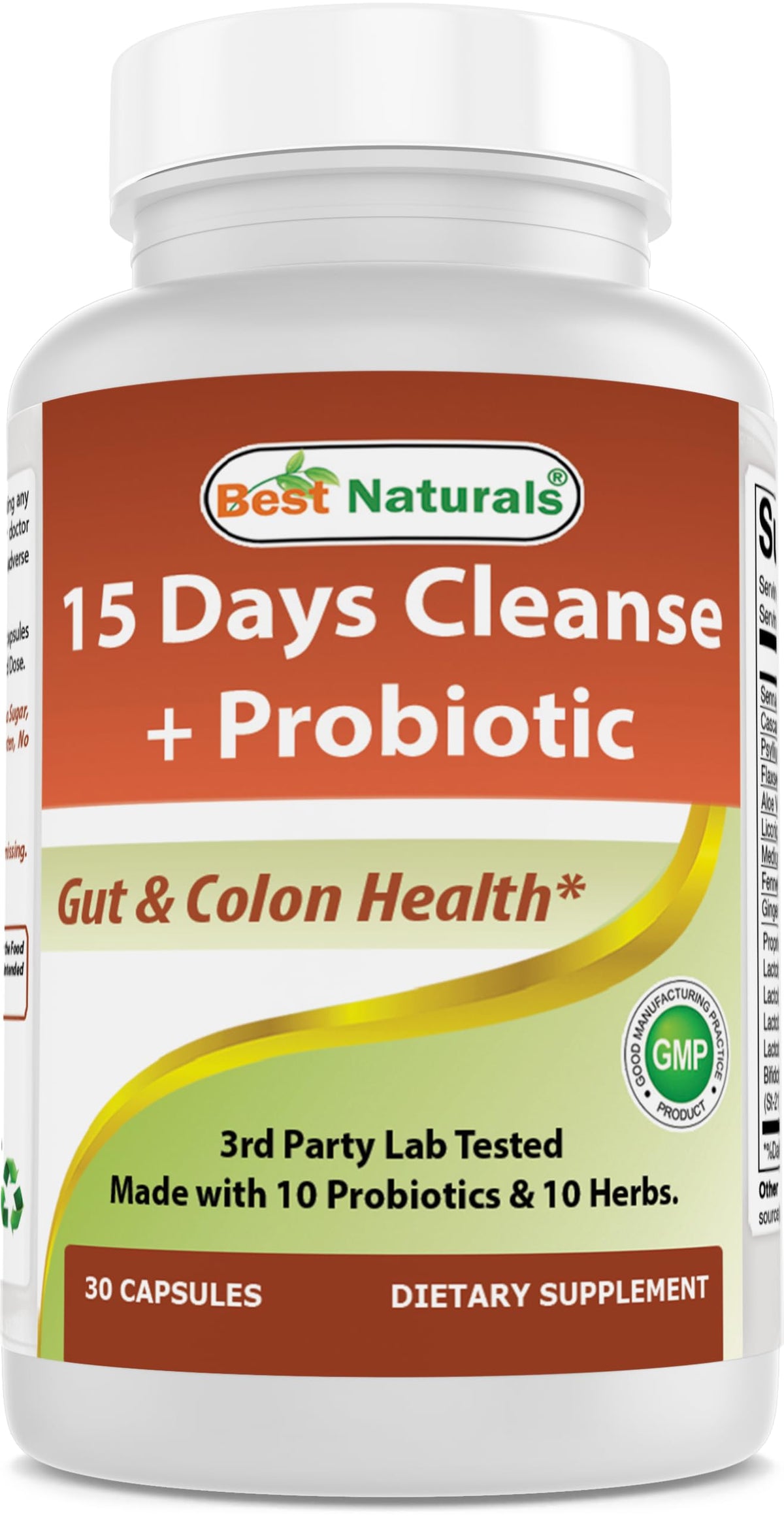 Best Naturals: bouteille quinze jours nettoyage intestinal pour soutien digestif naturel.