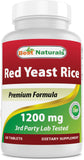 Best Naturals – flacon riz de levure rouge, 60 comprimés, pratique à intégrer dans la routine.