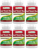 Best Naturals Riz Rouge 1200 mg, flacon de 60 comprimés, pratique au quotidien.