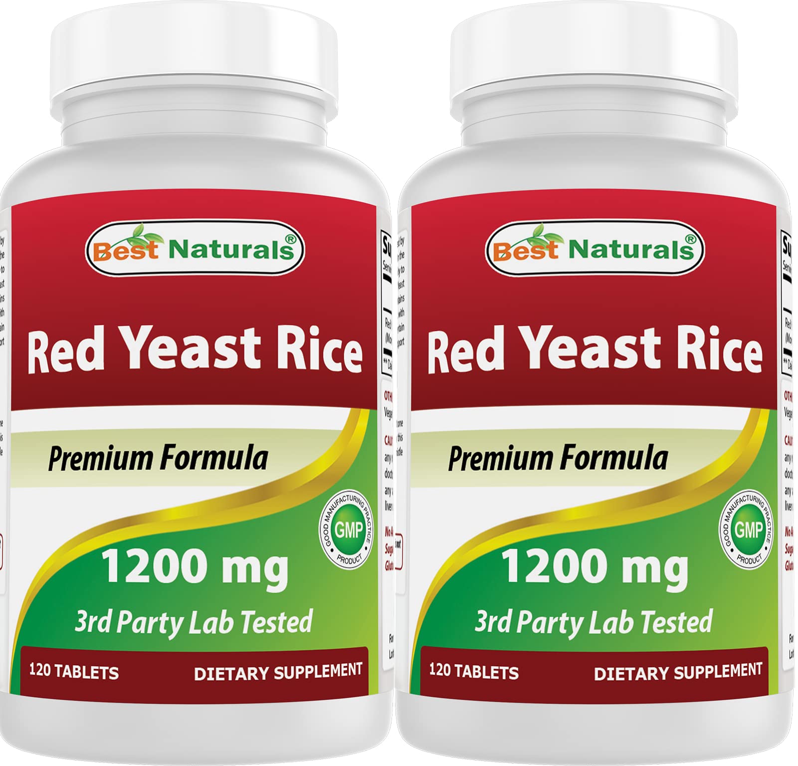 Best Naturals Riz Rouge Fermenté : boîte de 120 comprimés, pack de 2, pratique pour une supplémentation quotidienne