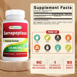 Best Naturals Serrapeptase – Capsules végétariennes sans gluten pour routine quotidienne.