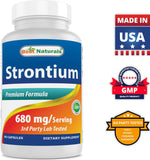 Best Naturals Strontium, certifications usine GMP et traçabilité de qualité.