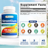 Best Naturals Strontium, dose de 680 mg par portion, formule pour l'entretien des os.