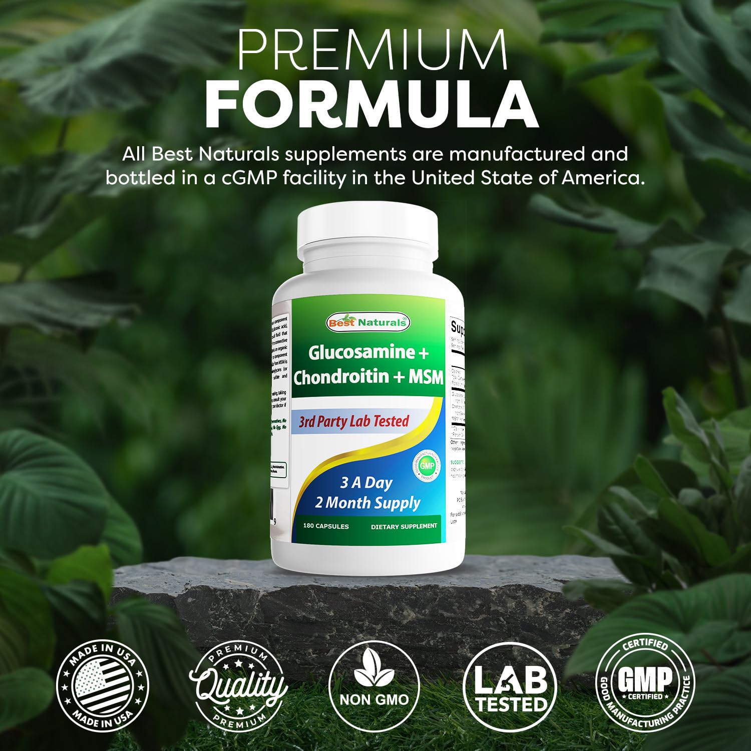 Fabriqué par Best Naturals aux États-Unis dans une installation GMP et FDA.