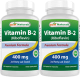 Best Naturals Vitamine B2 capsules végétales – soutien énergie quotidien.
