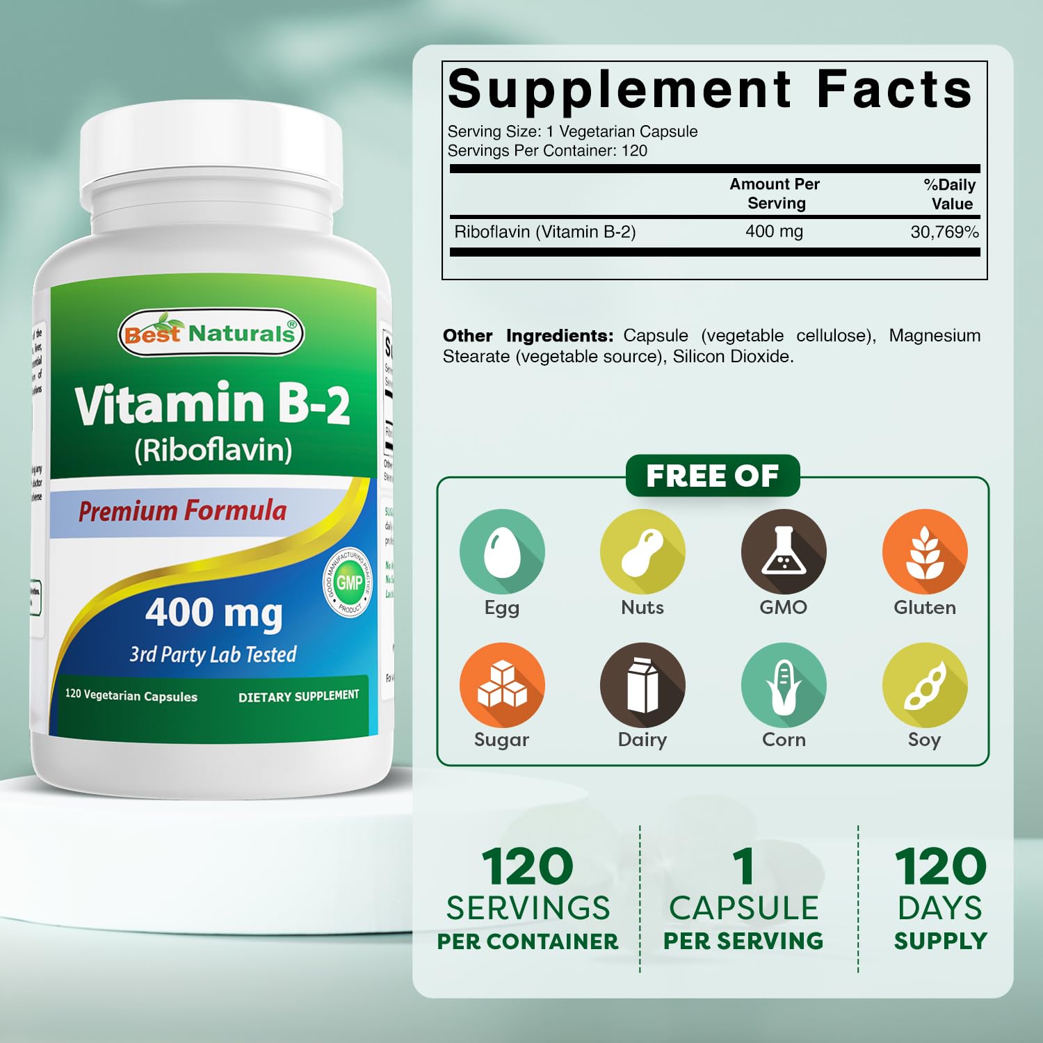 Best Naturals Vitamine B2 flacon – rapport qualité-prix pratique.