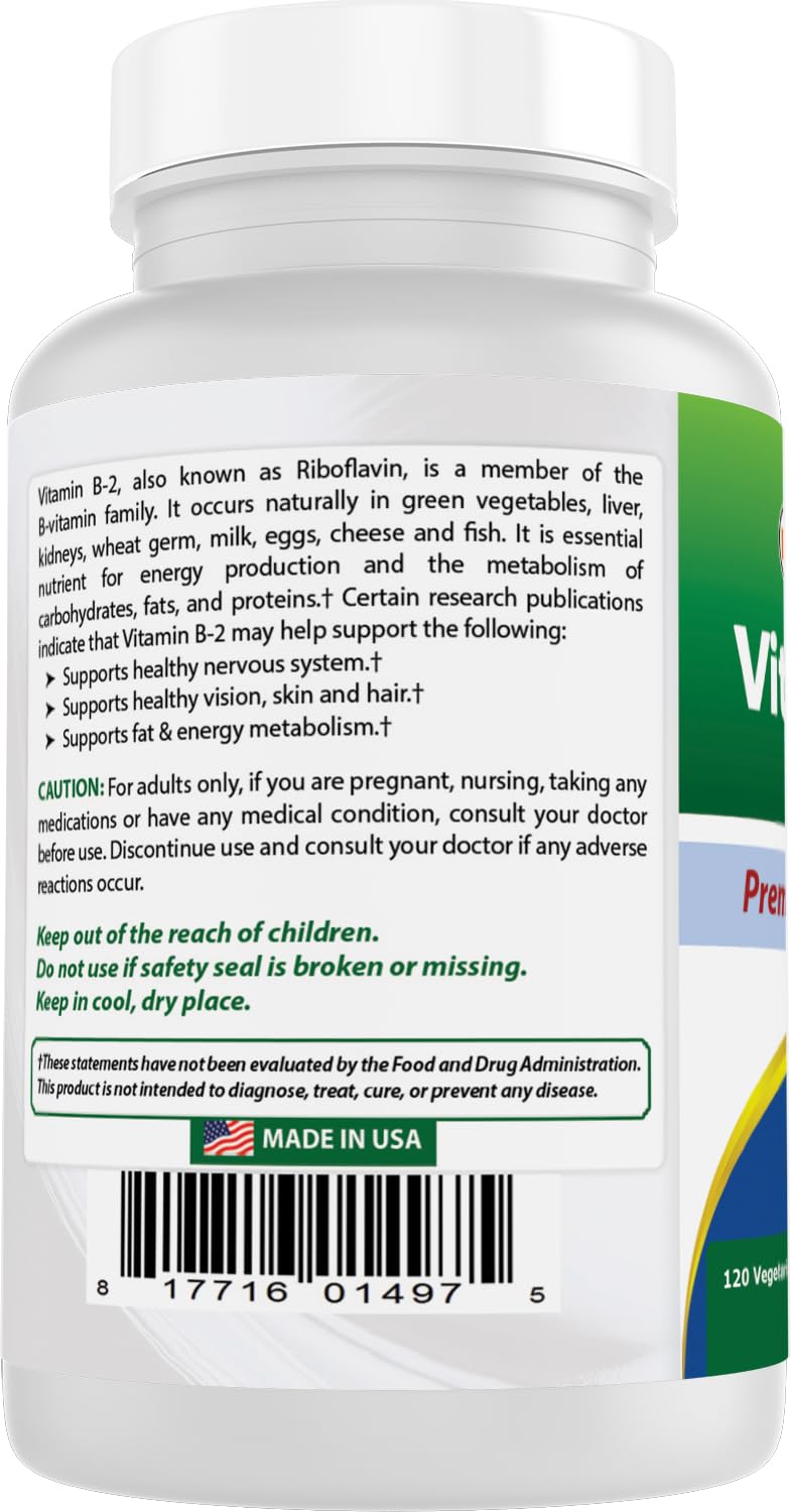 Best Naturals Vitamine B2 information nutritionnelle – guide d’utilisation.