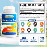 Best Naturals Vitamine B6 25mg – tablettes posées, format pratique pour routine.