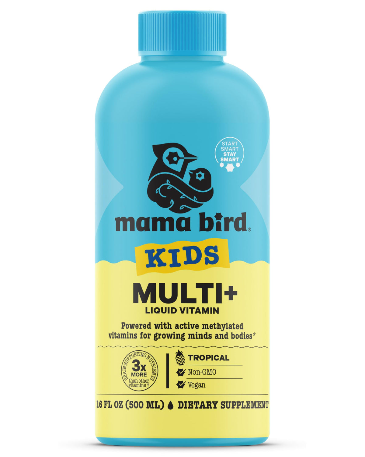 Mama Bird Best Nest Wellness: bouteille de vitamines liquides faciles à prendre quotidiennement.