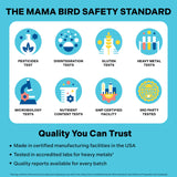 Mama Bird Best Nest Wellness, emballage écoresponsable, flacon vegan et sans gluten.