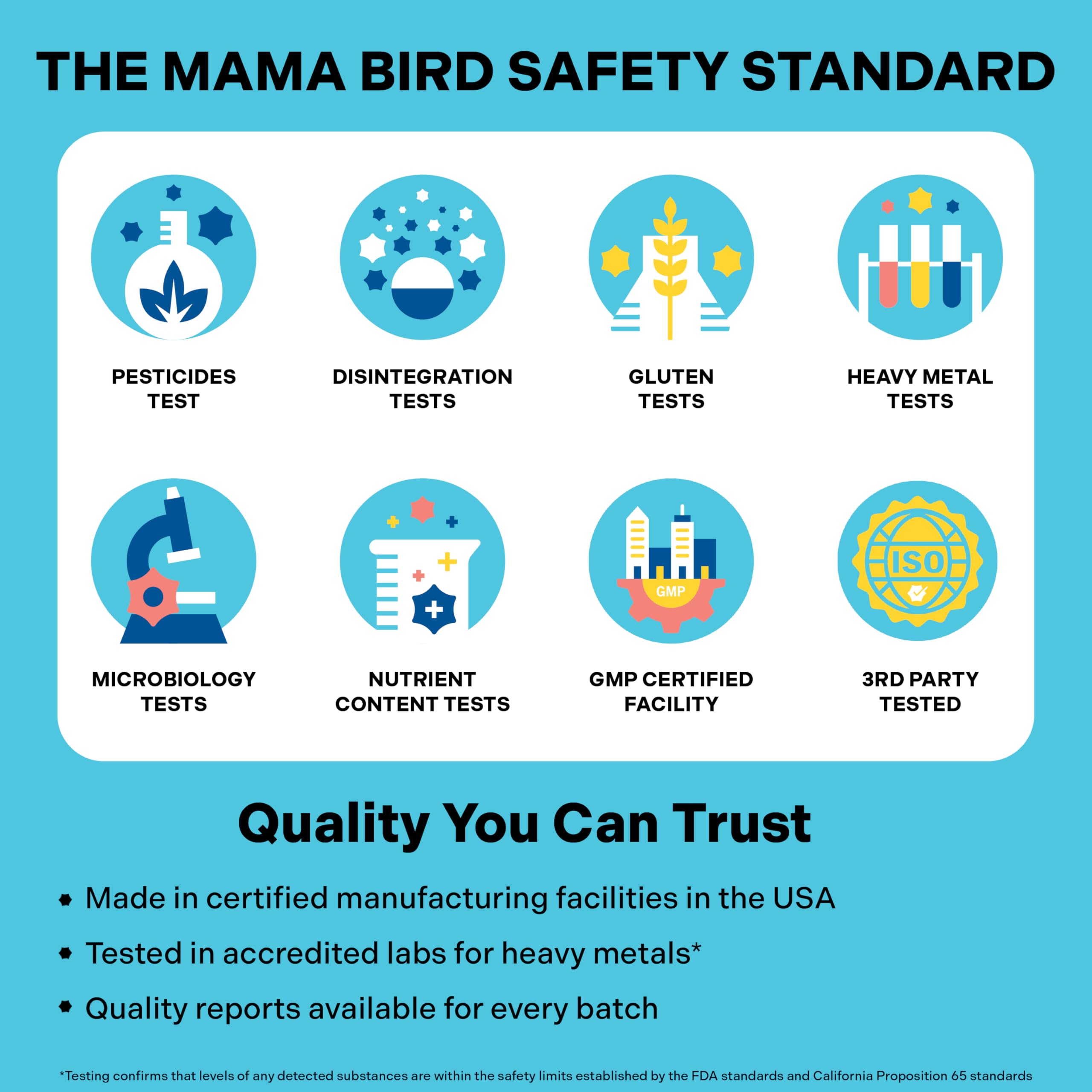 Enzymes vivantes et vitamines actives dans Mama Bird pour une nutrition moderne.