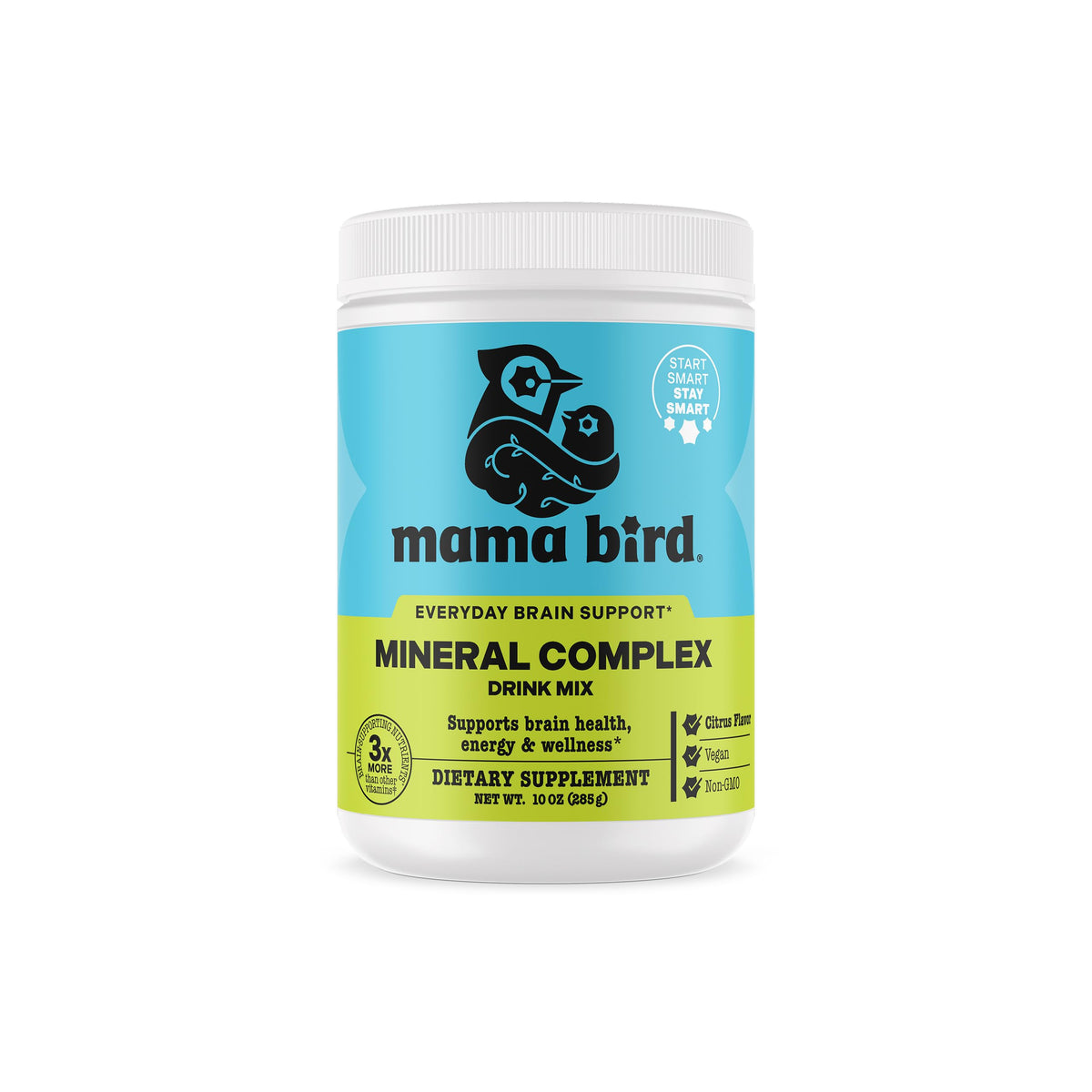 Best Nest Wellness Mama Bird Minéral Complexe – emballage du pack-shot, soutien nutritionnel.