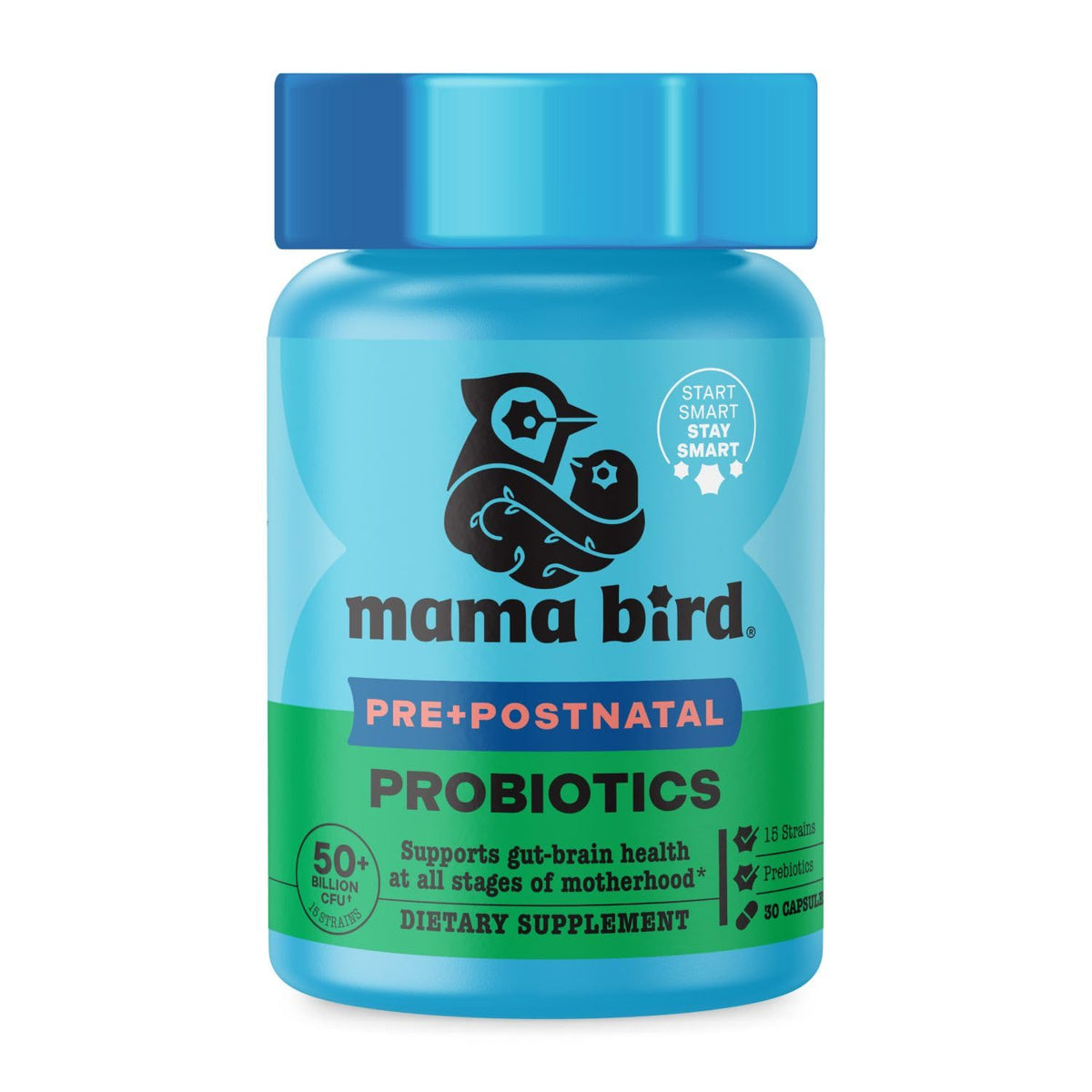 Best Nest Wellness Mama Bird Probiotics – Bouteille: soutien quotidien de la flore intestinale.