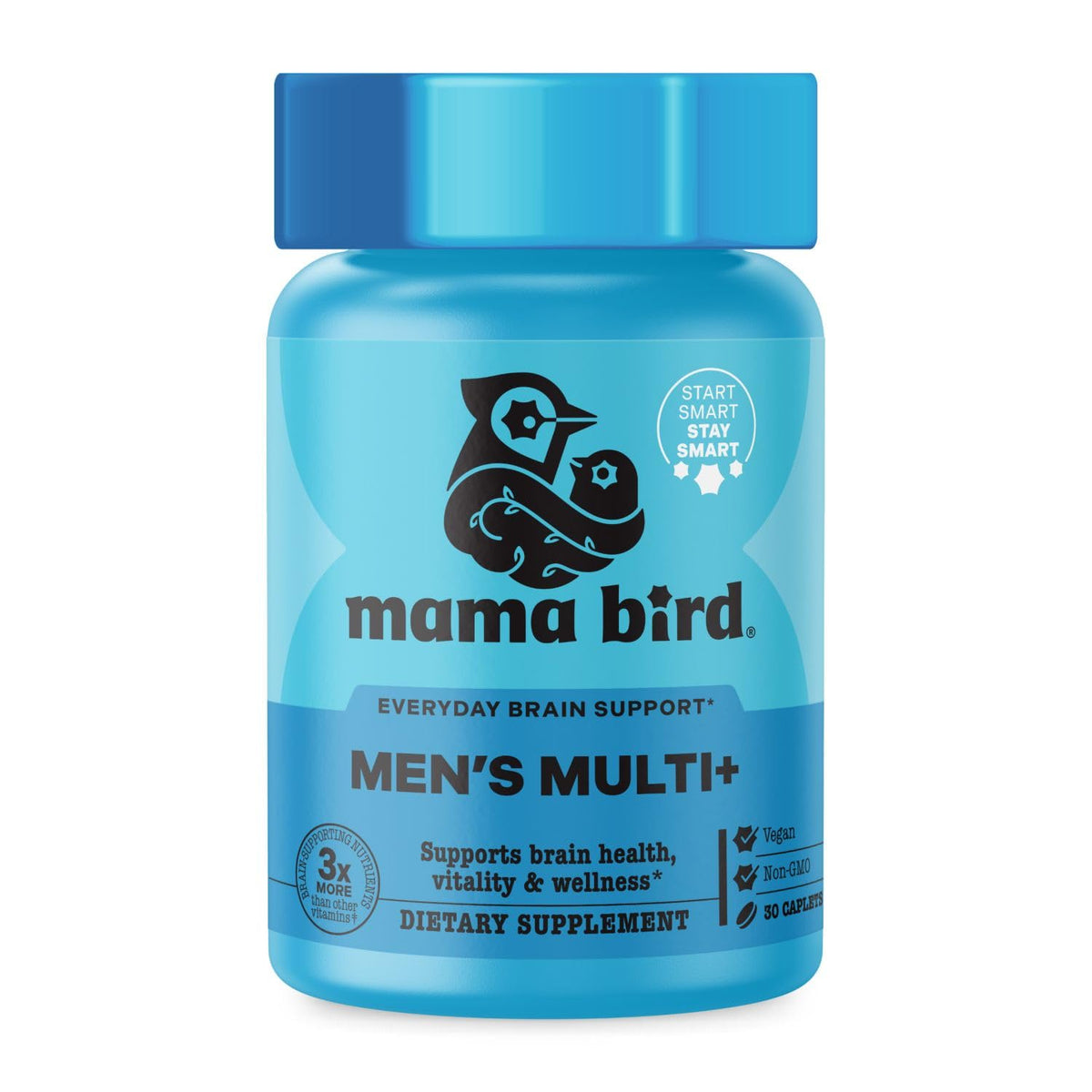 Best Nest Wellness Multi Plus : bouteille-caplets montrant la dose quotidienne pratique pour l'énergie.