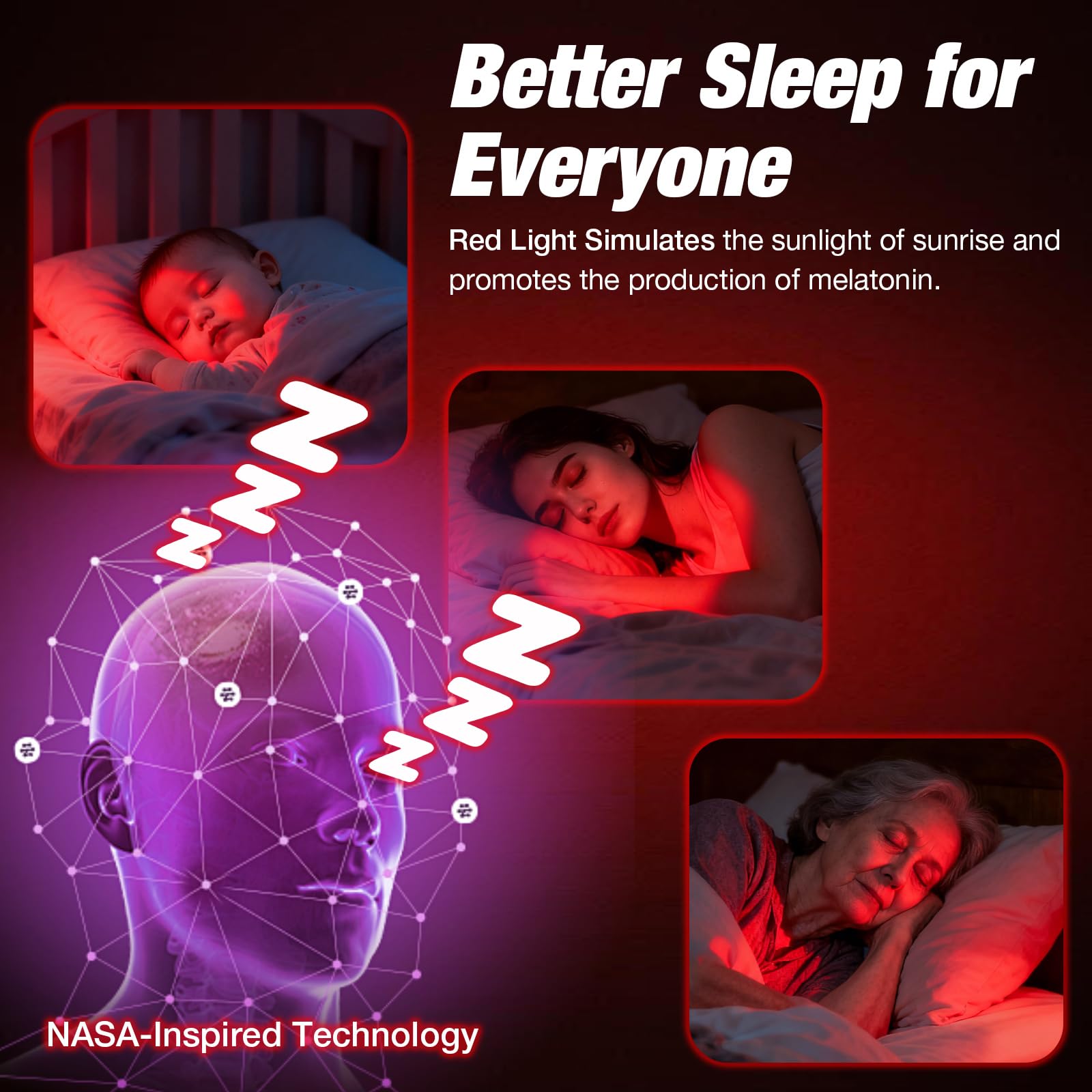 Bestkid écran horloge haute définition – horloge lumineuse utile pour le lit.