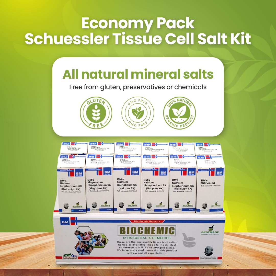 Bestmade 12 sels Schüssler – bouteilles visibles et dosage pratique