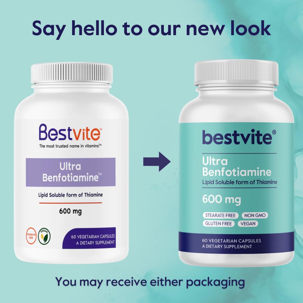 Bestvite Benfotiamine 600 mg – emballage boîte recyclable et pratique.