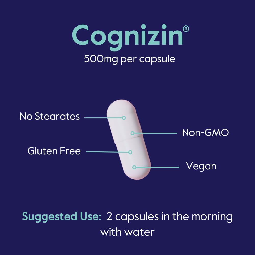 BESTVITE Cognizin: tableau des ingrédients et profil nutritionnel.